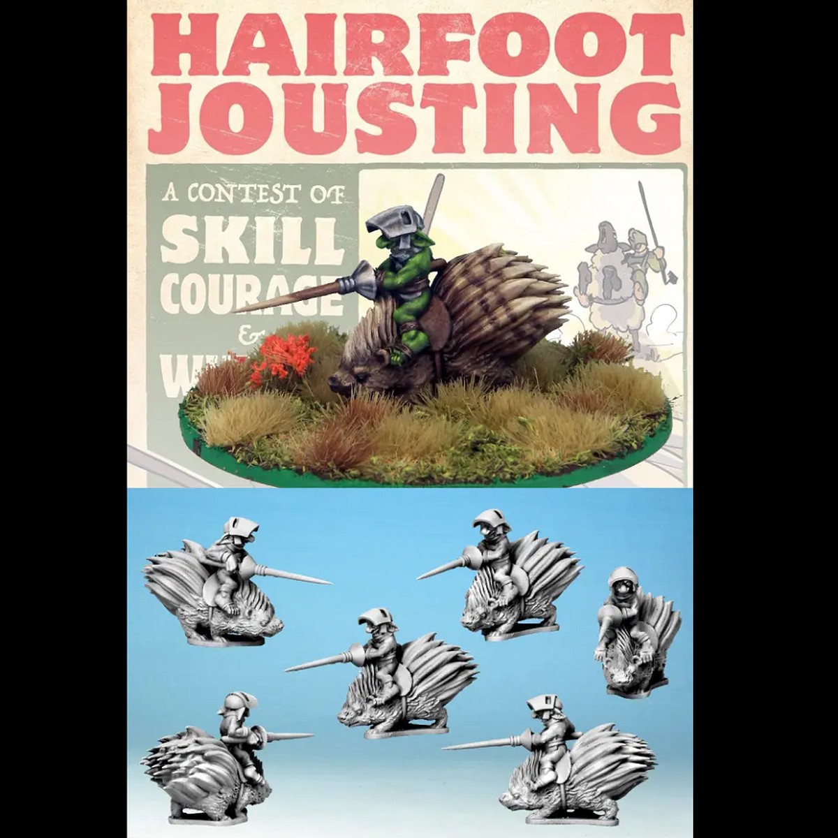 Wartnose Jouster Riding a Porcupine