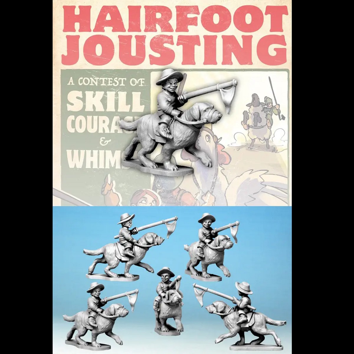 Hairfoot Jouster Riding a Dog