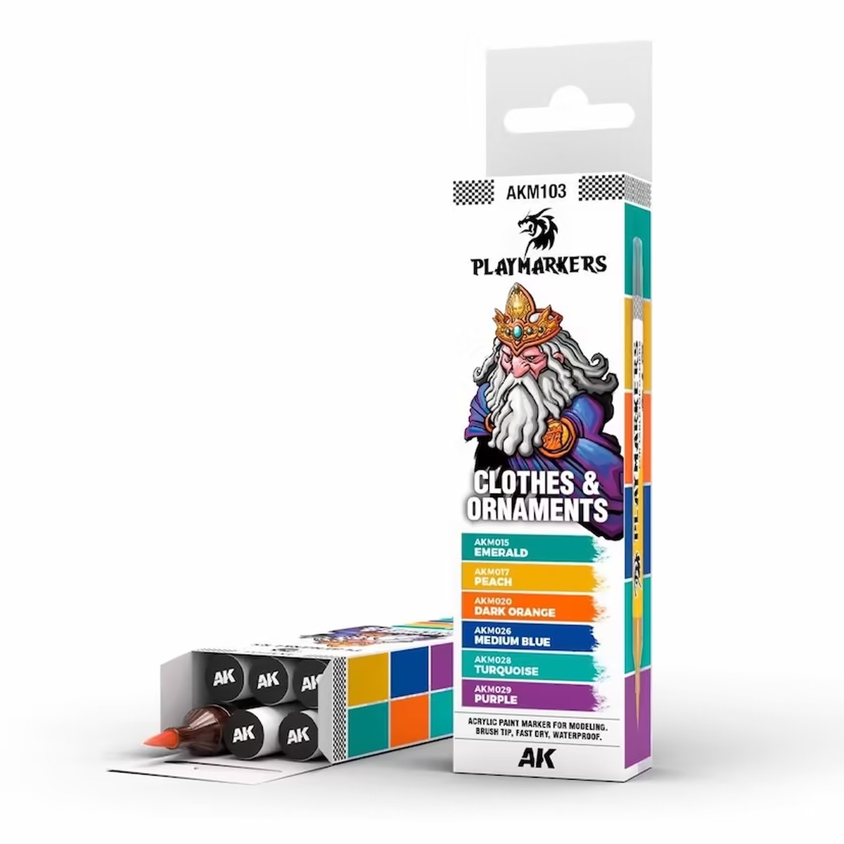 Playmarkers: Clothes & Ornaments Set - Acrylic Paint Marker Set