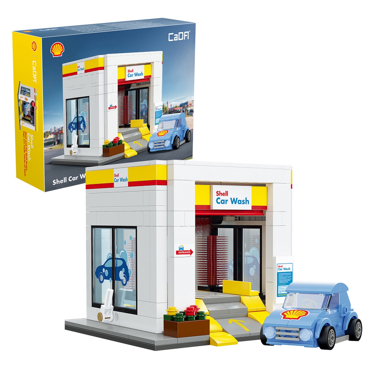 Shell Car Wash | Cada Brick Model Kit