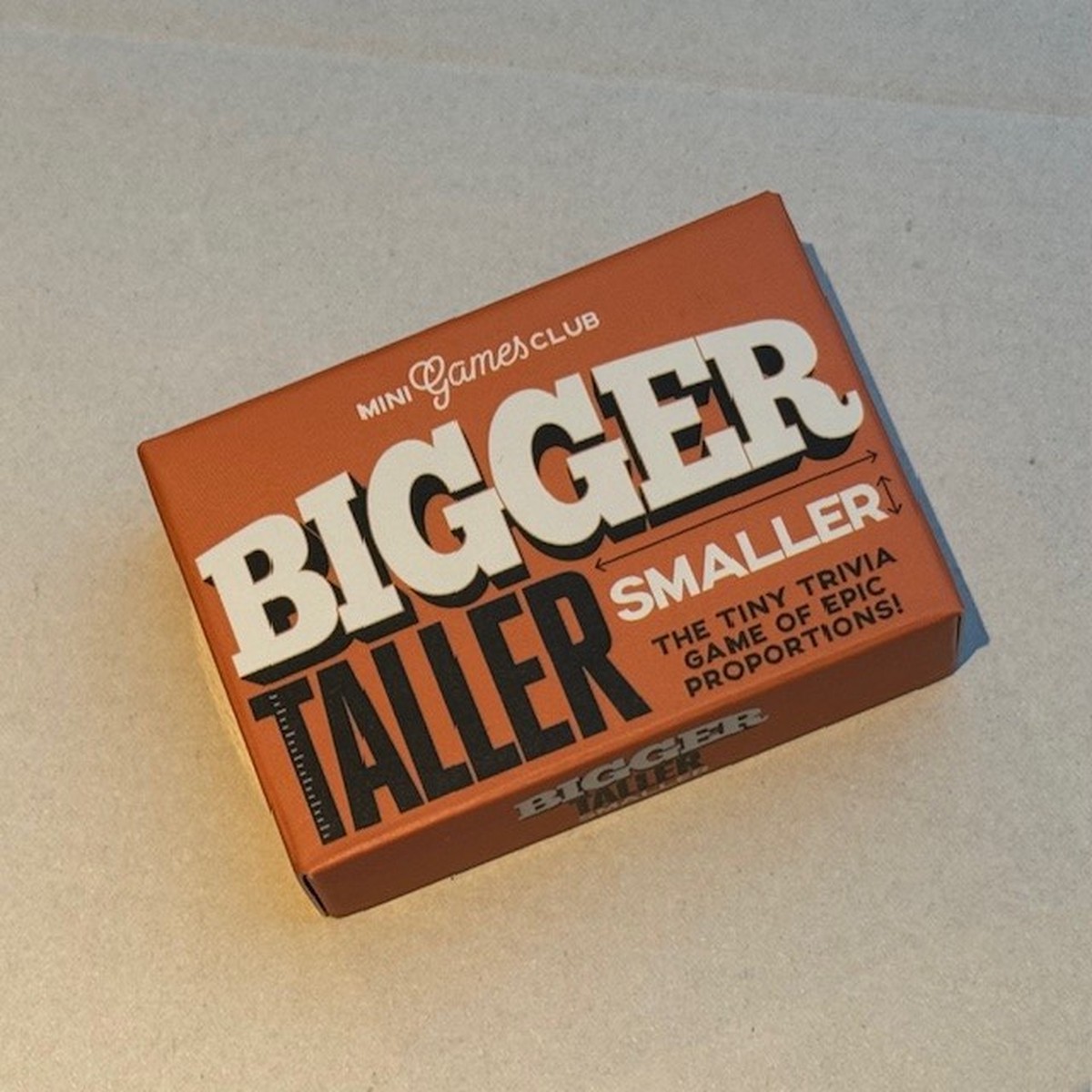 Bigger, Taller, Smaller - Matchbox Game