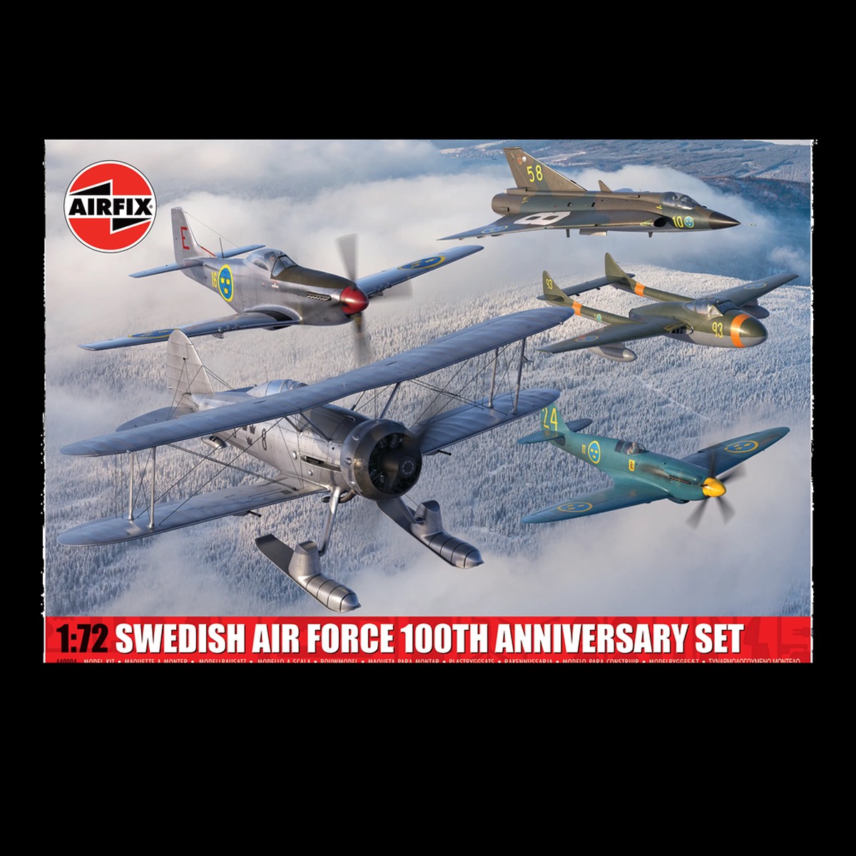 Airfix Swedish Air Force 100th Anniversary Set - 1:72 Scale Model Kit