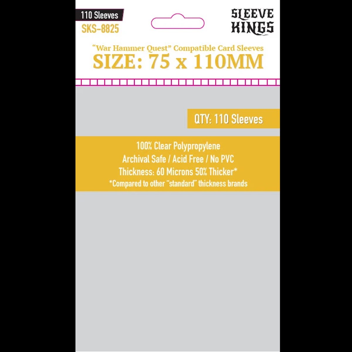 War Hammer Quest Compatible Sleeves -Sleeve Kings 75 x 110mm