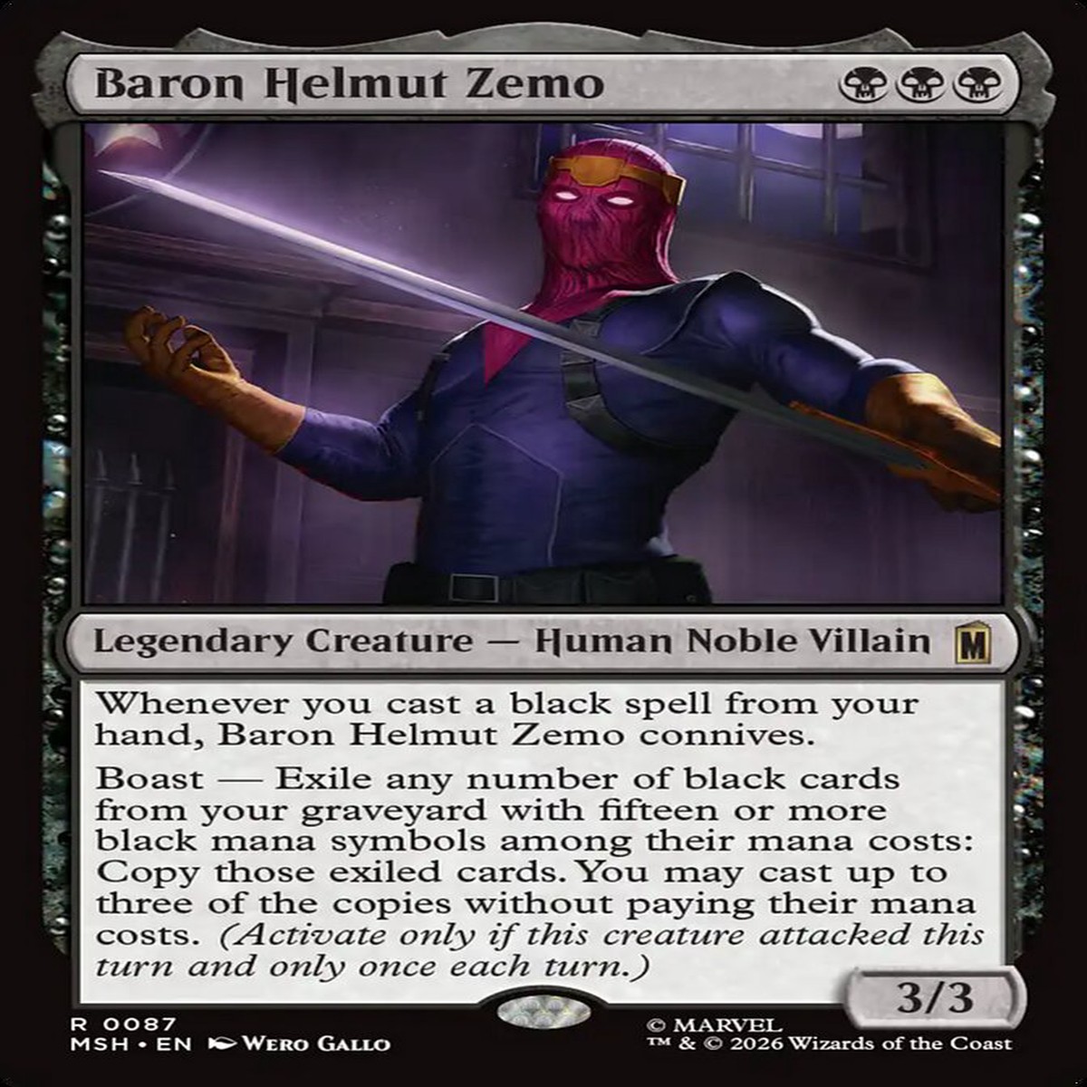 Baron Helmut Zemo Marvel Super Heroes #087