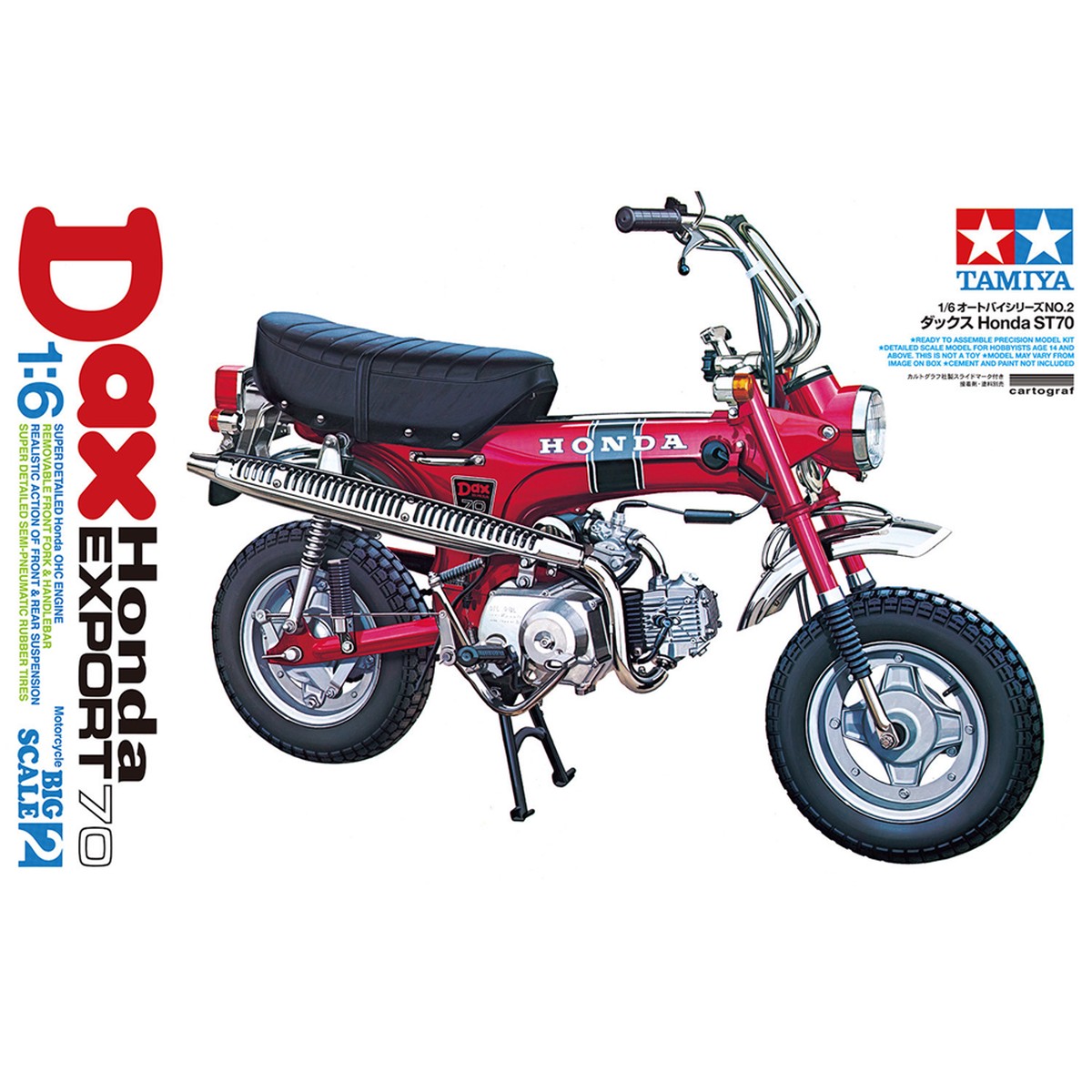 Dax Honda Export 70 - Tamiya 1/6 Scale Motorcycle Plastic Model Kit